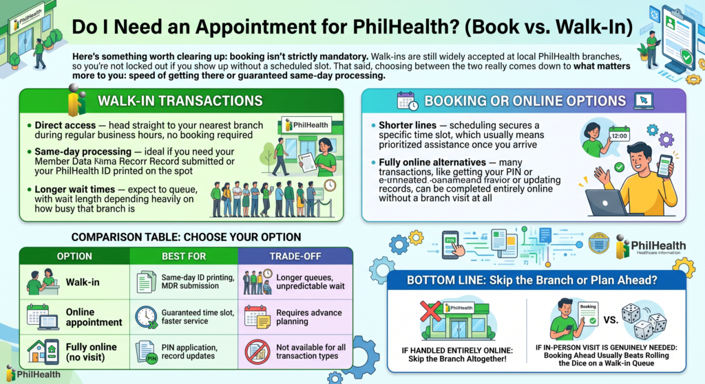 PhilHealth Online Appointment 3 Do I Need an Appointment for PhilHealth? (Book vs. Walk-In)