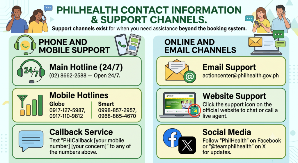 PhilHealth Online Appointment 16 PhilHealth Contact Information and Support Channels