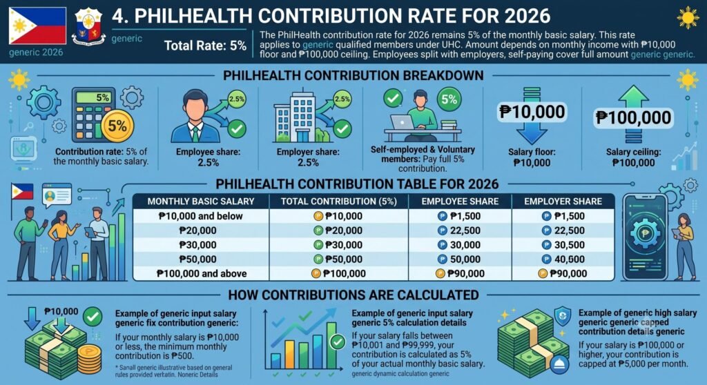 Philhealth Contribution 5 PhilHealth Contribution Rate for 2026