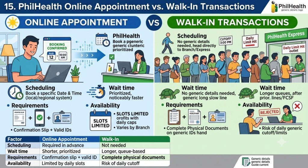 PhilHealth Online Appointment 14 PhilHealth Online Appointment vs. Walk-In Transactions